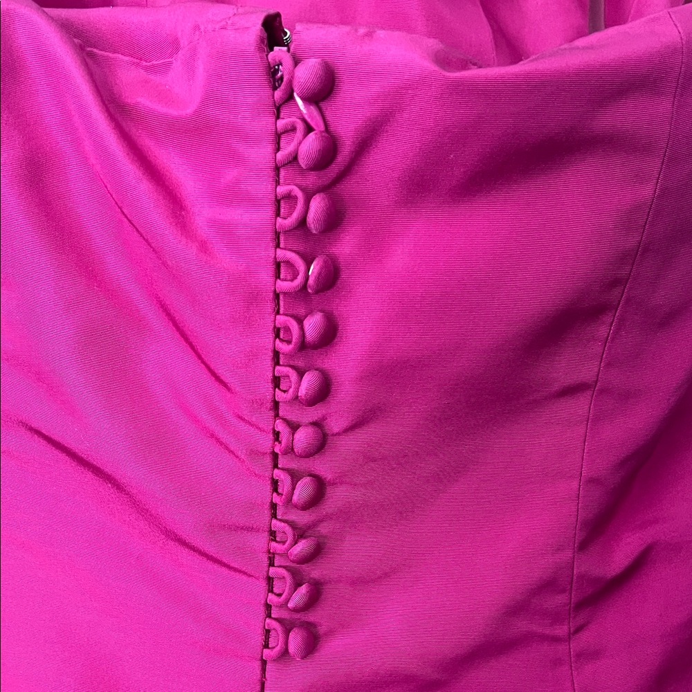 J. Crew Vibrant Pink A-Line strapless dress - Picture 4 of 5